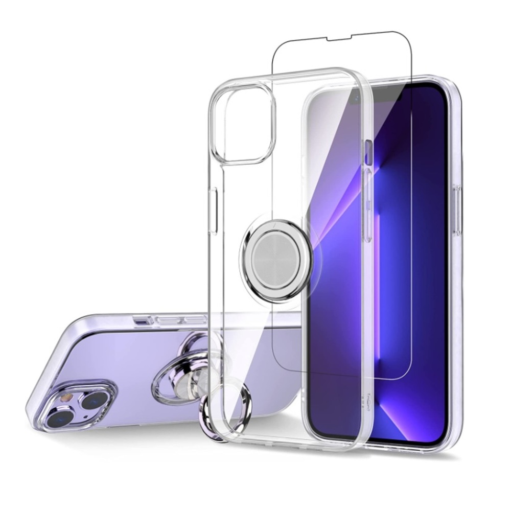 iPhone 14 Plus Transparent Case & Glass Set